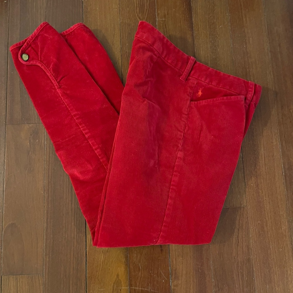 Ralph Lauren Kids Red Corduroy Pants